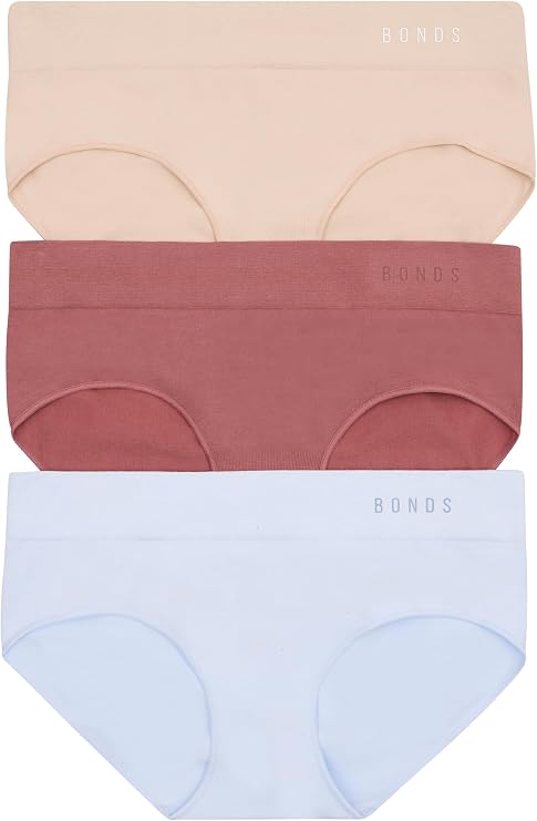 Bonds Women's Seamless Invisi Brief Underwear in Cotton-rich Blend For Women