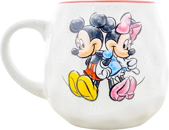 Jerry Leigh Mickey & Minnie Mouse Couple Egg-Shaped 17 oz. Ceramic Mug