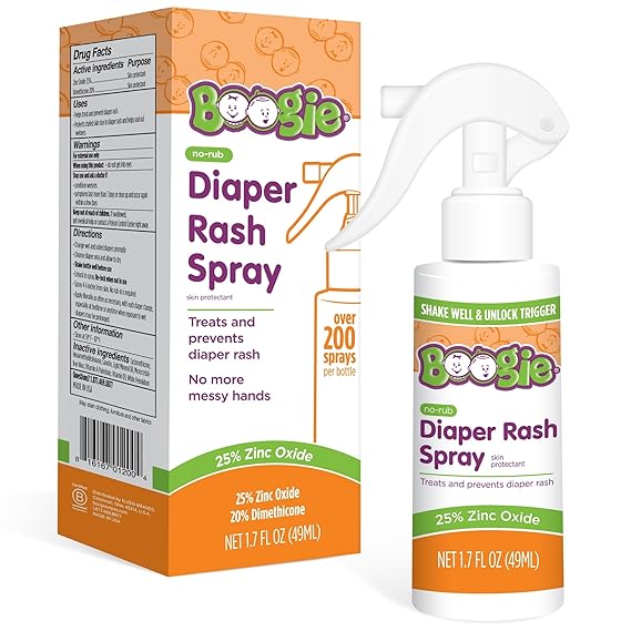 Boogie No-Rub Diaper Rash Spray for Babies - 1.7 fl oz