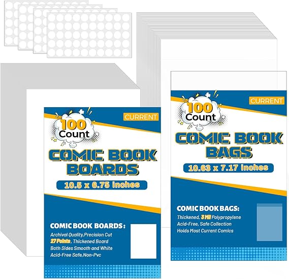 LOTMER 100 Sets Current Comic Book Bags and Boards