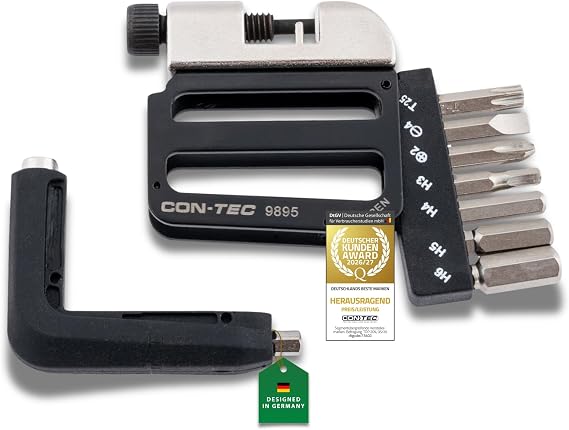 CONTEC Bicycle Multitool Pocket Gadget - PG1 8 in 1 Multifunctional Tool Repair Kit Mini Tool Multi-Purpose Hexagon Socket Screwdriver