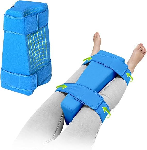 Hip Abduction Pillow Hip Replacement Pillows After Surgery Recovery Supplies Knee Replacement Foam Wedge with Strap Bursitis Pillow Between The Legs Abductor Cushion for Sleeping Pain Relief