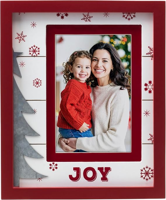 Red Joy 4" x 6" or 5" x 7" Wood Picture Frame
