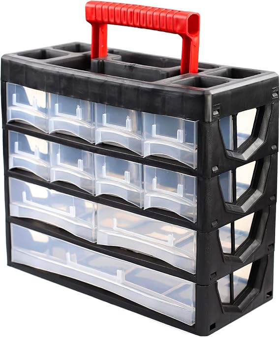 Dekton Storage Cabinet With Drawers- 11 drawers containing 8 removeable dividers| Perfect for storing screws, nails, nuts & bolts, wall plugs| Ideal for engineers, workshops & tool storage