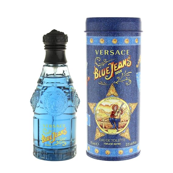Blue Jeans by Versace for Men 2.5 oz Eau de Toilette Spray