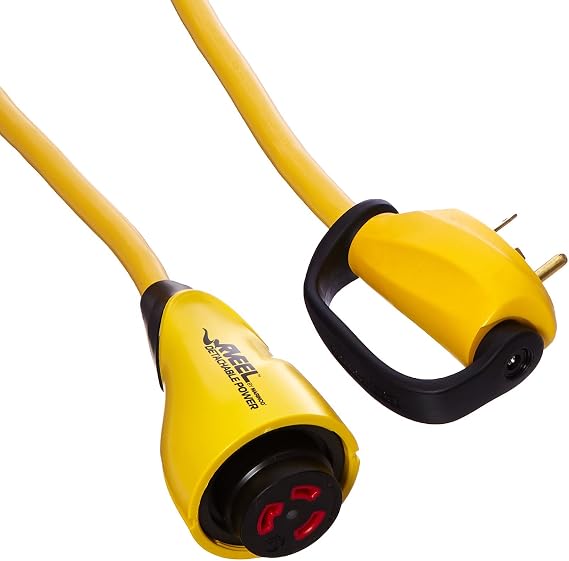 ParkPower by Marinco CS30-25RV 30 Amp 125V EEL RV Power Cord, Yellow, 25'