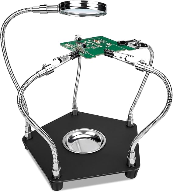 Third Hand Soldering, Lytool Helping Hands Soldering Station Tool, Soldering PCB Holder Tool, Flexible Helping Hands Soldering with 4 Flexible for Welding Repair Hobby DIY
