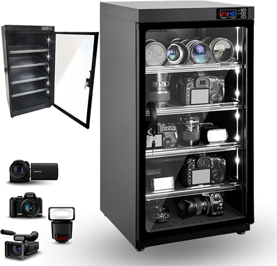 100L Digital Camera Dry Cabinet, 5 Layers, 100-240V,50/60Hz