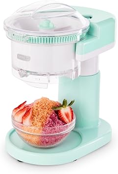 Dash Shaved Ice Maker - Frozen Dessert Maker for Snow Cones, Slushies, Cocktails & More - Easy to Use & Clean - Space-Saving Design - Aqua