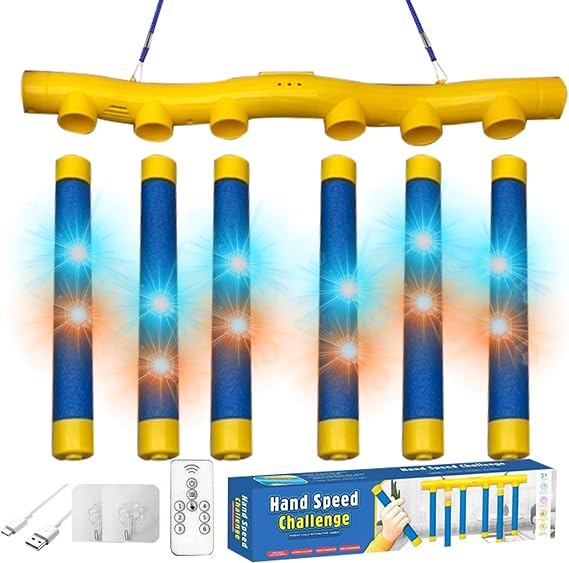 Fast Hands Reflex Challenge Game, Training Catching Falling Sticks Reaction Game For Kids Adult, Falling Sticks Catching Games With Remote, Reflective Drop Stick Promote Hand-eye Coordination