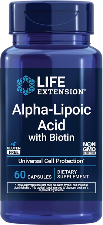 Life Extension Alpha-Lipoic Acid with Biotin, 60 Capsules