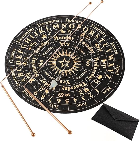 Copper Dowsing Rods - 2PCS Divining Rods+Dowsing Pendulum + Divination Mat- Divining Water, Treasure, Buried Items Etc