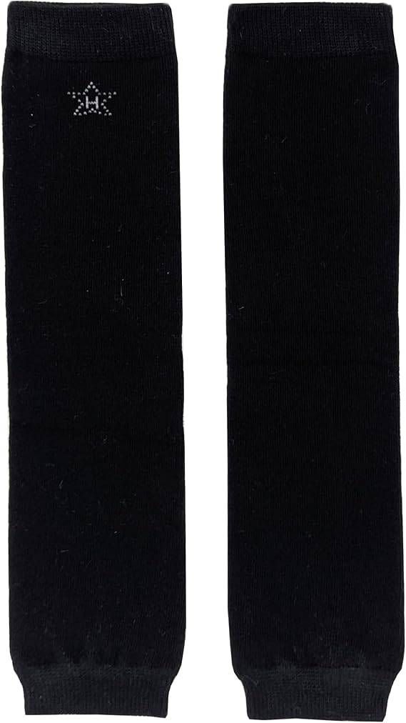 Huggalugs Girls Basic Black Legwarmers