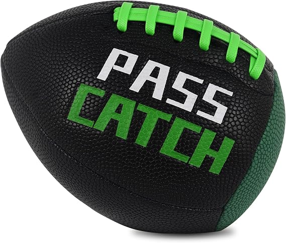 PassCatch Pee Wee Size Training Football, Fatherless Bounce Back Football Training Equipment Composite Leather Improving Enhance Solo Passing Catching Skills Official Size(Ages3-9,Deflated)