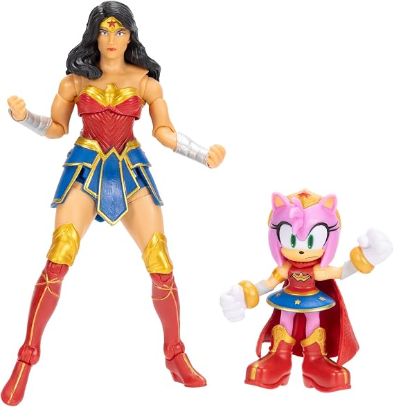 DC X Sonic the Hedgehog Amy as Wonder Woman & Wonder Woman 2.5/5-inch Figures Multipack