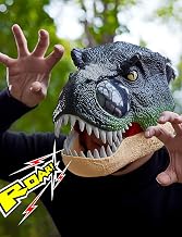 Dinosaur Mask for Halloween Tyrannosaurus Roar with Motion and Sounds and LED Eyes, T Rex Costume for Kids or adults Role-Play