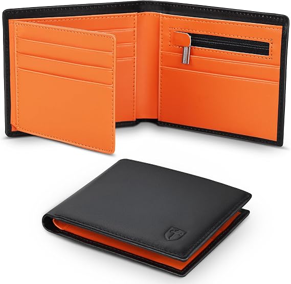 TEEHON RFID Blocking Mens Wallets – Slim Genuine Leather Wallets for Men UK