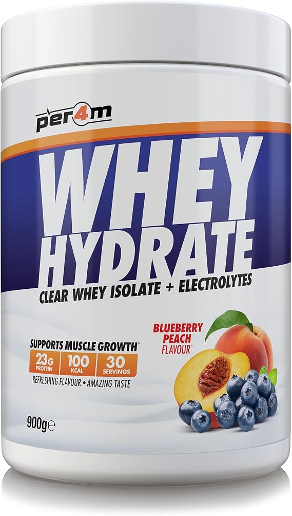 Per4m Whey Hydrate | 23g Whey Isolate & Aquamin Electrolytes | Muscle Growth & Hydration | Clear, Refreshing & Low in Sugar |
