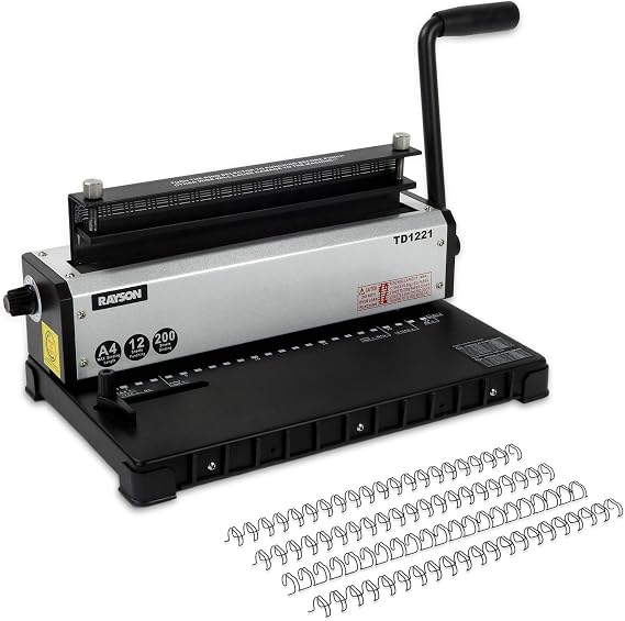 RAYSON Wire Binding Machine, 23-Hole, Binds 210 Sheets, TD-1221