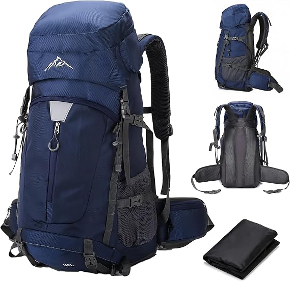 Hiking Backpack Waterproof 60L, Lightweight Camping Backpack