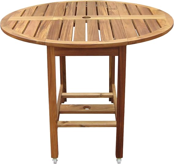 Merry Garden Acacia Folding Dining Table, Outdoor Dining Table Deck Table
