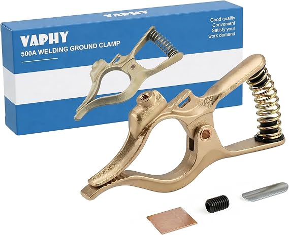 T-Style Welding Ground Clamp Brass 500-Amp