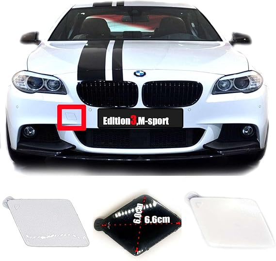 Front Tow Cover for 10-13 BMW5 F10 Sedan F11 Wagon Fit 520d 523i 525d 528i 530dX 535dX 535iX 550iX 2010 2011 2012 2013 Bumper Towing Hook Eye Cap