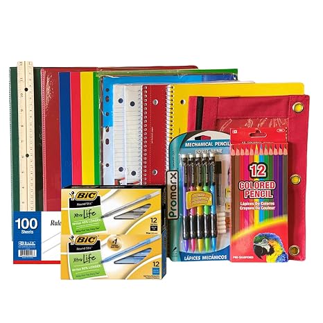 Secondary School Supply Kit - Back to School Pack Middle and High School - School Supply Bundle - 18 Pieces