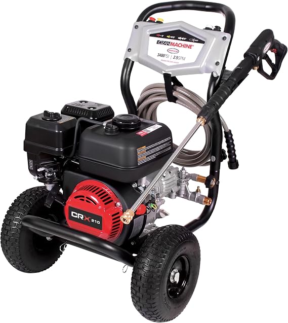 Simpson Clean Machine 3400 PSI Gas Pressure Washer, 2.5 GPM, CRX engine