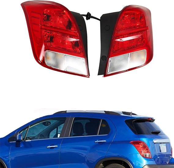 Replacement for Trax 2013-2019 Driver and Passenger Side Outer Halogen Tail Light GM2800272 GM2801272 with Bulb