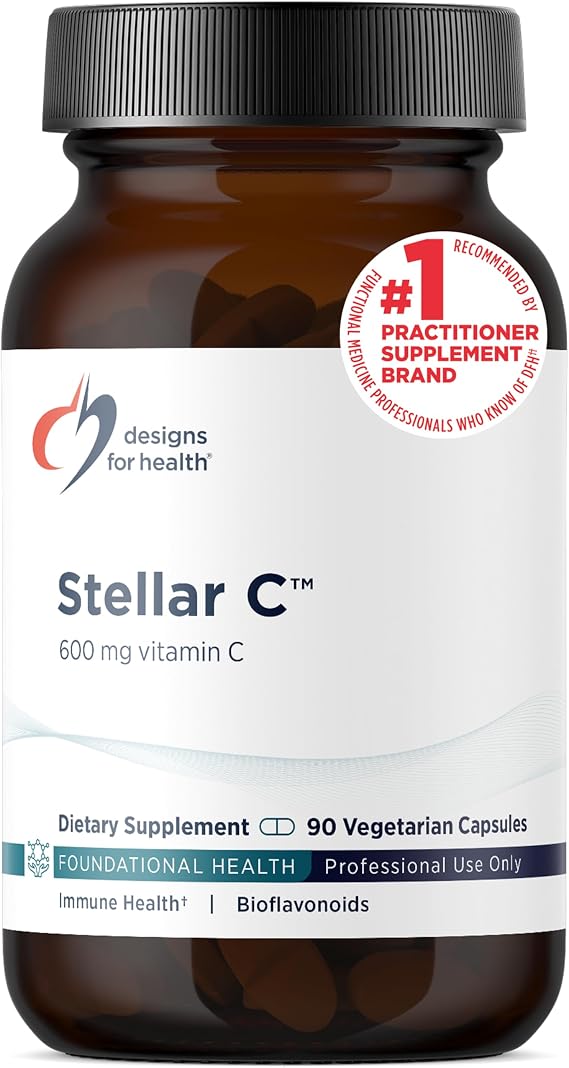 Designs for Health Stellar Vitamin C + Quercetin Supplements, 90 Capsules
