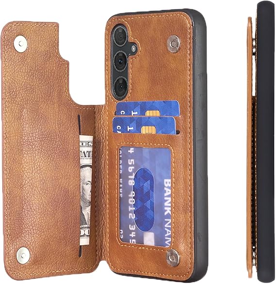 Anrek Samsung Galaxy S23 FE au SCG24 Case Notebook Type Wallet Type New Waterproof Shock Absorption Lightweight Multi-function Drop Protection Notebook Type Case Retro Brown Samsung scg24 Galaxy