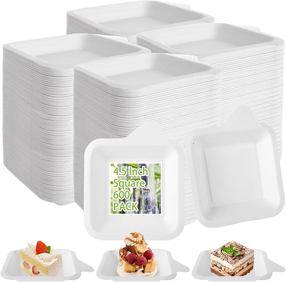 600 PCS Small Paper Plates 4 Inch Dessert Plates Disposable