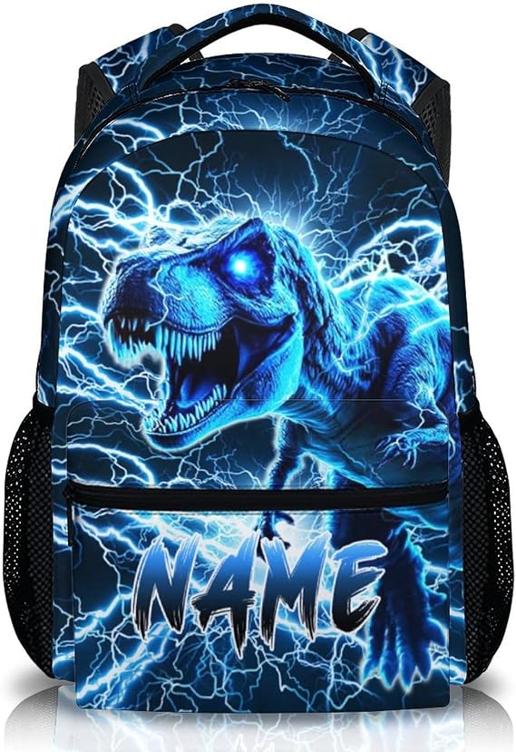 Personalized Kids Backpack for Boys, Custom Dinosaur School Backpacks