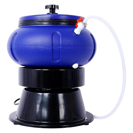 18LBS Vibratory Tumbler - 120V 60Hz Parts Tumbler Bowl for Polishing Metal Blue