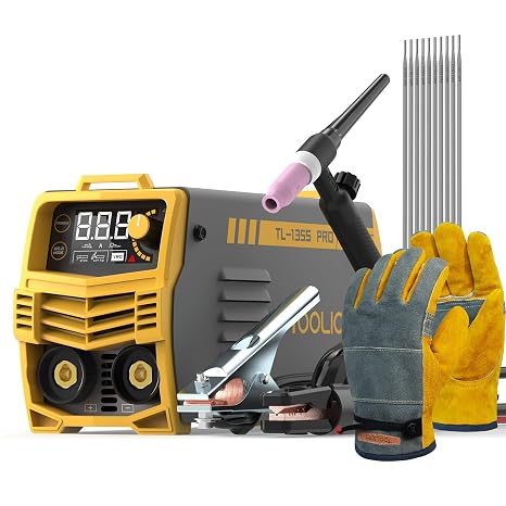 TOOLIOM 135A 110V Stick Welder Kit with Lift TIG Torch, rods & Gloves