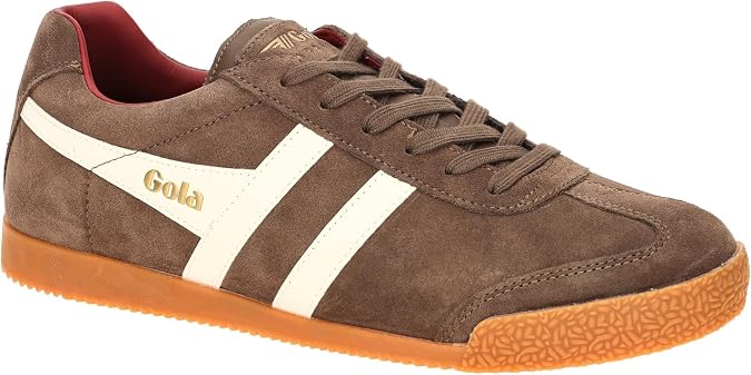 Gola, Men's, Harrier, Otter/Off White/Deep Red, 9, Medium