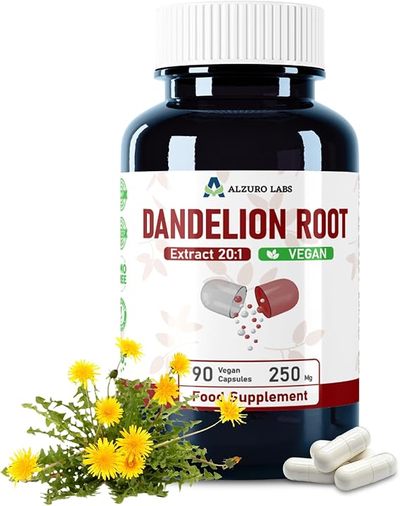 Dandelion Root 5,000mg Equivalent | Maximum Strength 250mg 20:1 Extract | 90 Vegan Capsules | Liver, Digestion & Natural Cleanse Support | GMP & 3rd Party Lab Tested