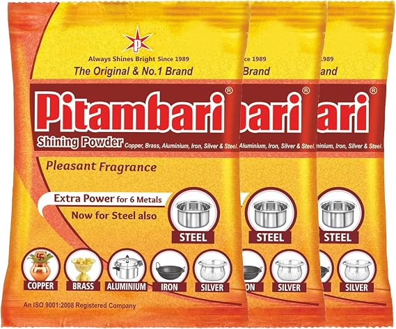 Pitambari Shining Powder - 200g (Pack of 3)