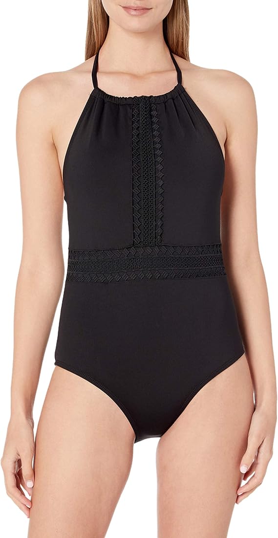 Anne Cole High Neck Keyhole One Piece