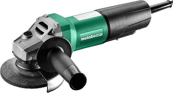 Metabo HPT Corded Angle Grinder 4.5/5 In, 11 AMP, WP 1100-125, 646612420 | Lock-On Slide Switch, Tool-Free Burst-Proof Guard, AC/DC, Side Grinder, 12,000 RPM, Compact Lightweight, 5 Angle Grinder