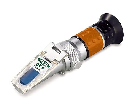 Vee Gee Scientific BX-4 Handheld Brix Refractometer, 45-82% Brix Range, +/-0.2% Accuracy, 0.2% Resolution, Industrial Grade,