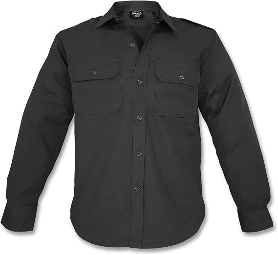 Mil-Tec RipStop Shirt Long Sleeve Black