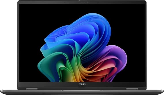 ASUS Vivobook 14 Flip Laptop Copilot+ PC, 14 OLED WUXGA 60Hz Touch Display, Intel CoreTM Ultra 5 226V and ArcTM Graphics, 16GB Memory, 512GB Storage, Windows 11, Matte Gray, TP3407SA-ES54T