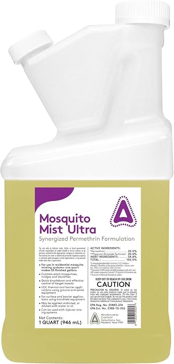 Control Solutions Mosquito Mist Ultra - Synergized Permethrin Formulation (1 Quart)