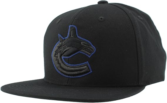 ZHATS NHL Unisex-Adult NHL Officially Licensed Adjustable Snapback Hat Flat Bill Z11 Black Element