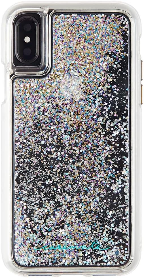 Case-Mate iPhone X Case - WATERFALL - Cascading Liquid Glitter - Protective Design - Apple iPhone 10 - Iridescent