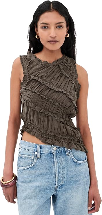 Free People Women's Pink Sands Smocked Top