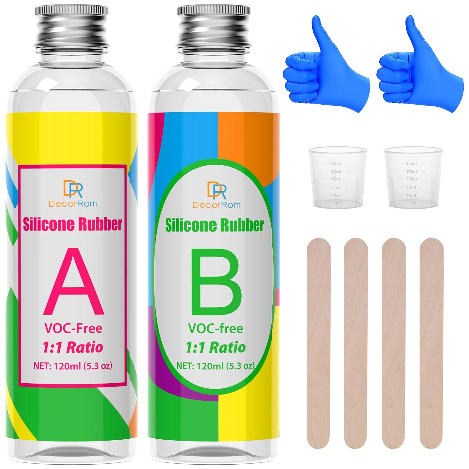 Siliconic Mould Making Kit - Clearcast Translucent Silicone for Silicone Mould & Resin Casting, DIY Craft, 10.6oz240ml
