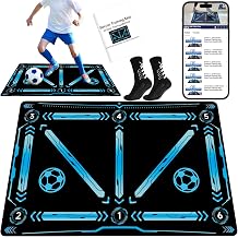 Soccer Training Equipment,Soccer Training Mat Improve Strength,Agility and Coordination,Anti-Slip Silent Absorption Soccer Footwork Training Mat